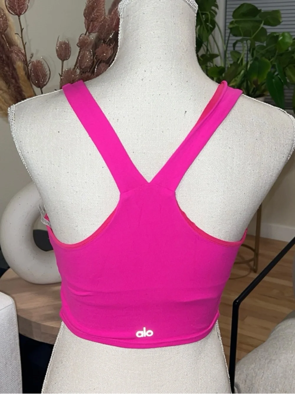 ALO YOGA Real Bra Tank Bright Pink